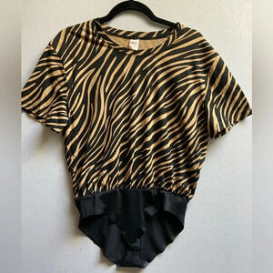 Smash + Tess  t shirt bodysuit in Teresa Tiger Print Sz S